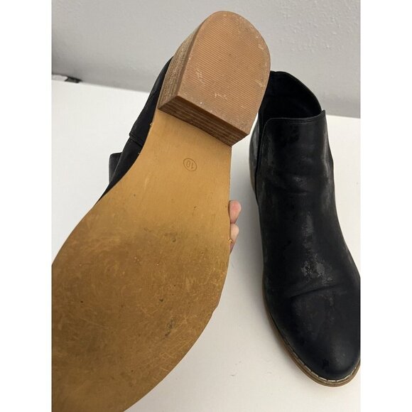 Boutique By Corkys Wayland Booties Women 10 Metallic Black Ankle - Picture 9 of 11